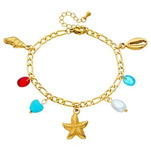 18K Gold Plated Steel Bracelet – Waterproof & Hypoallergenic